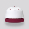 Blank Rope Hats - Perforated Structured White-Maroon / White-Maroon Rope