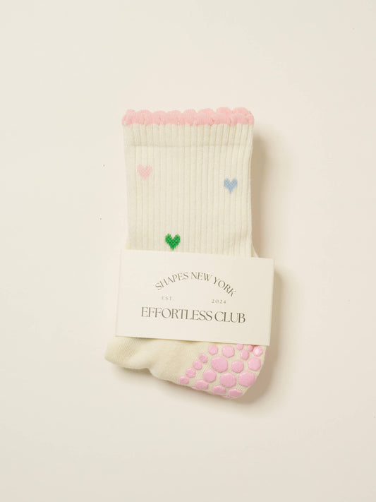 Heart Petal Grip Sock