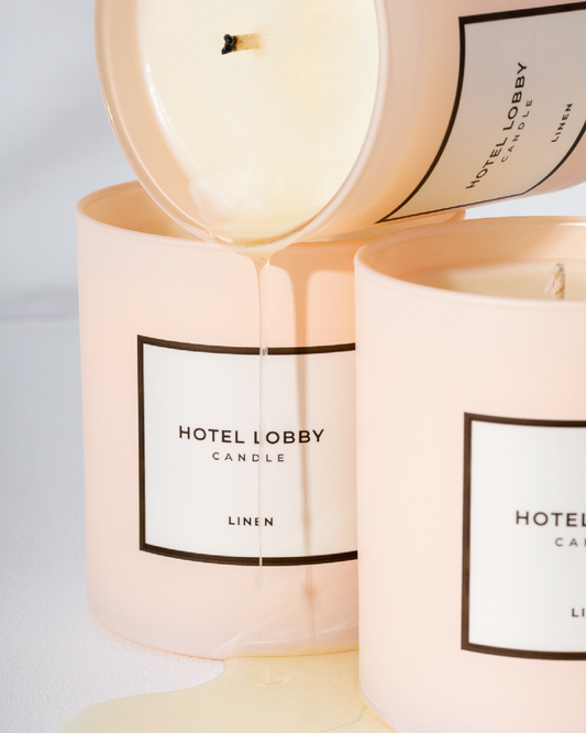 Hotel Lobby Candle - Linen - Luxury Soy Candle - 9.75 oz