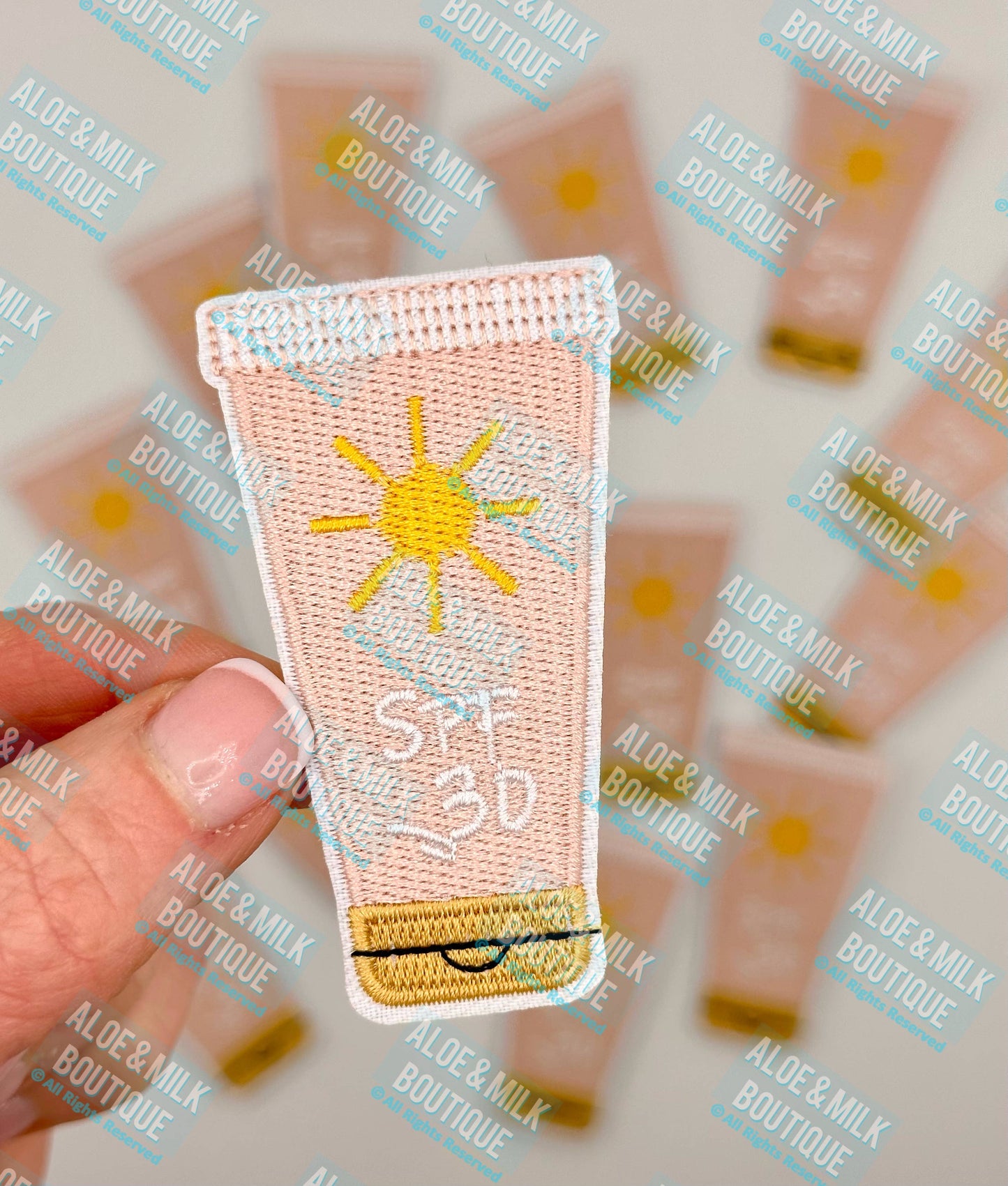 Aloe and Milk Boutique - Sunscreen Patch, Pool Party, Girls Weekend, Beach Bag