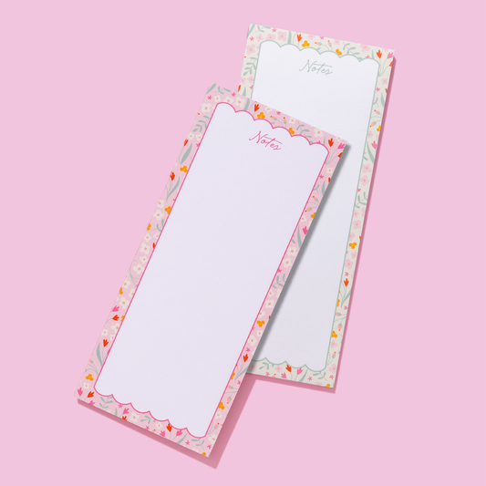 Joy Creative Shop - Floral Tall & Skinny Notepad: Mint