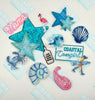 Aloe and Milk Boutique - Blue Sea Shell Patch, Blue Shell, Sea Shells, Beach Patches