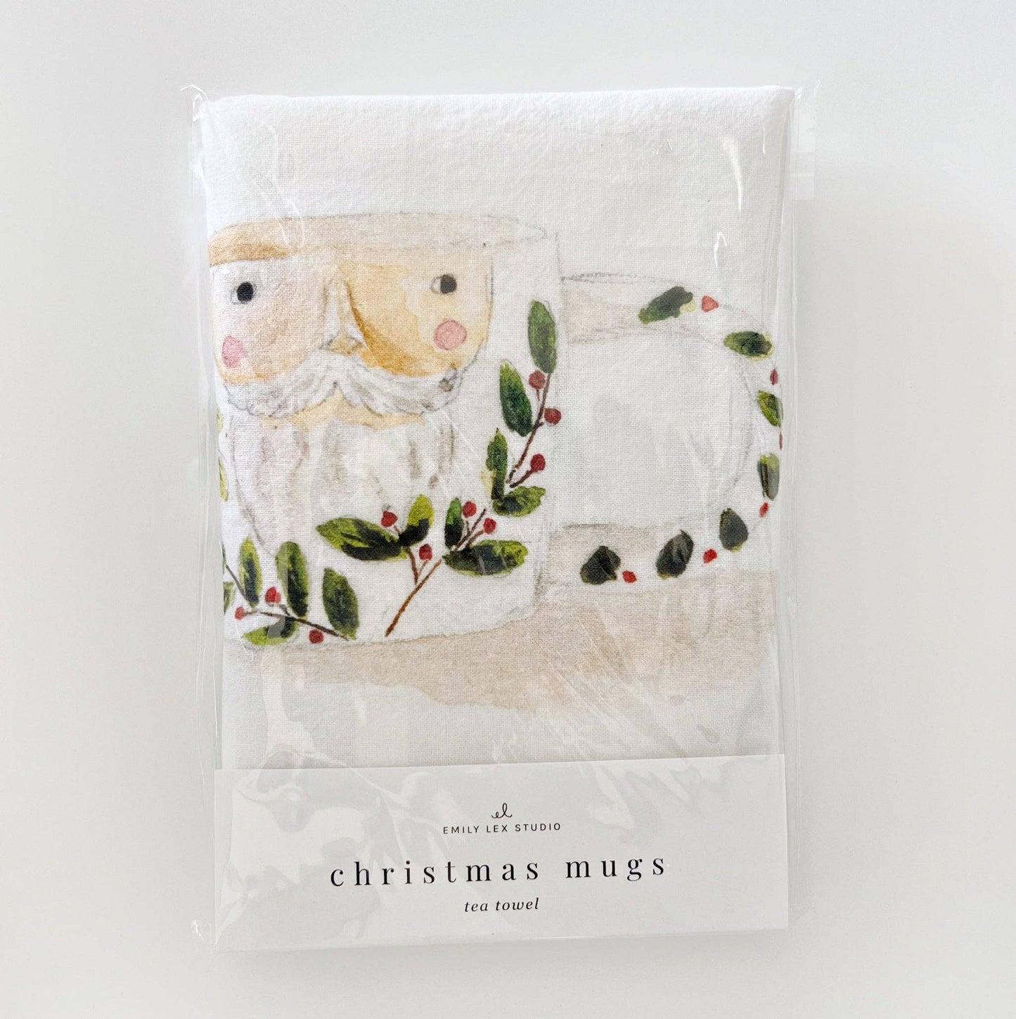 emily lex studio - Christmas mugs tea towel