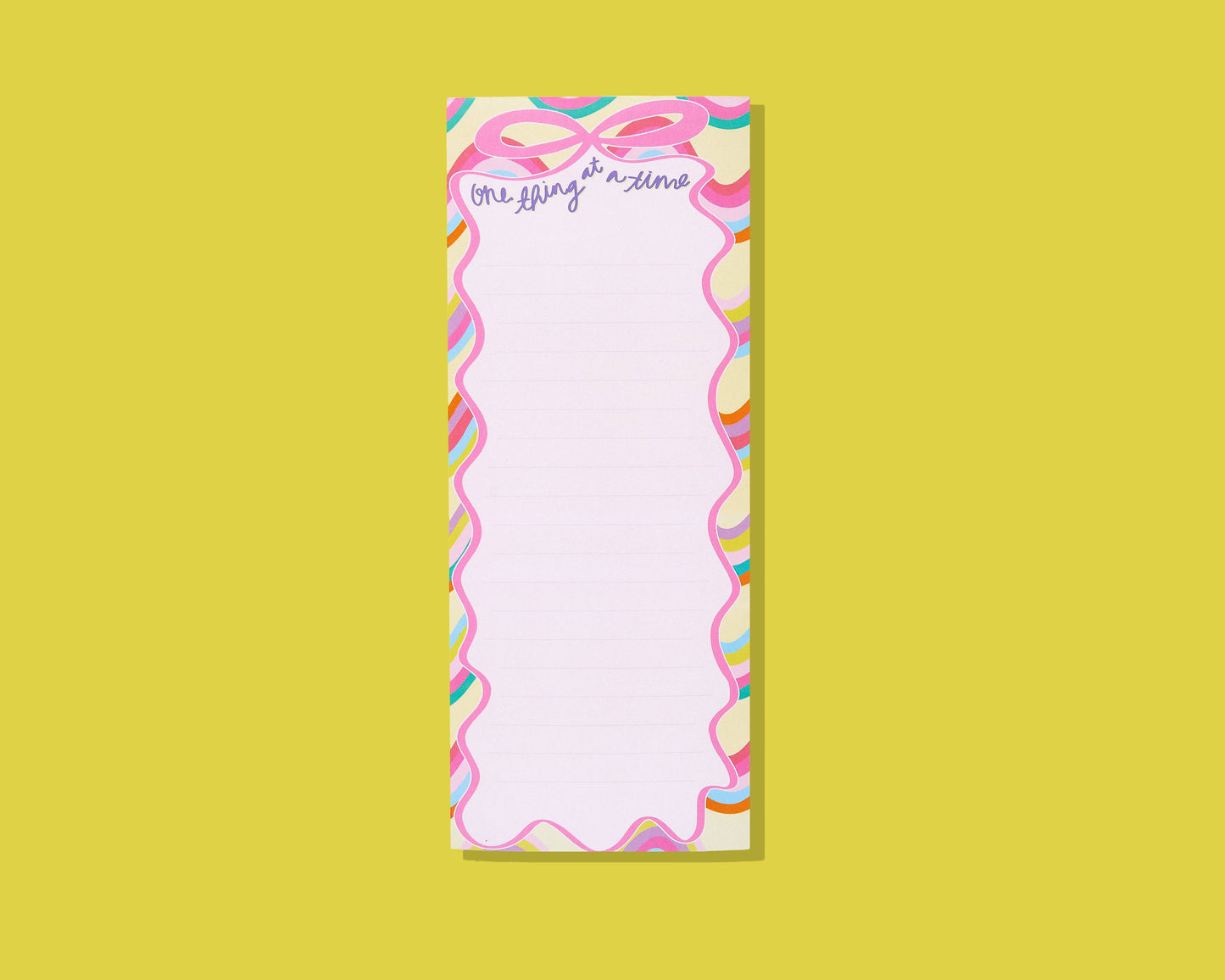 Taylor Elliott Designs - List Pad w/ Magnet - "One Thing at a Time" - 100 Sheets