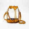 Sensibling Corp. - Solid Faux Leather Transparent Bucket Bag: Red