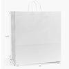 Nashville Wraps - White Kraft Retail Paper Shopping Bags: 100 Pack / Rose 5.25x3.5x8.25"