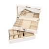 Stackable High-Gloss Jewelry Box: White