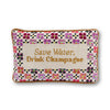 Furbish Studio - Drink Champagne Needlepoint Pillow