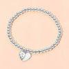 Heart Charm Beaded Bracelet