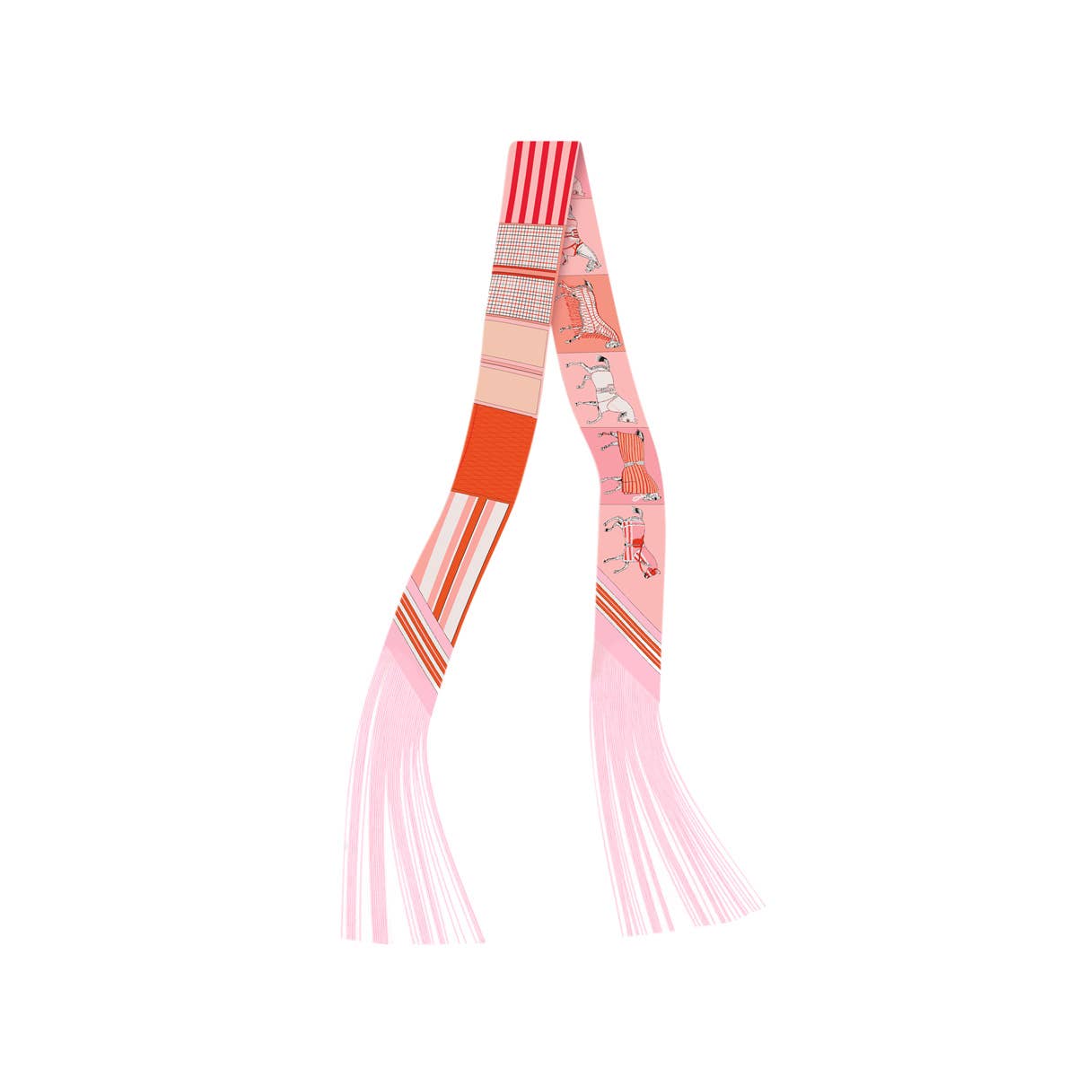 Gemelli - Frilly Scarf with Fringe - N