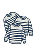 Field Trip Threads - Breton Sweater Embroidered Patch Navy Cream Stripe Preppy