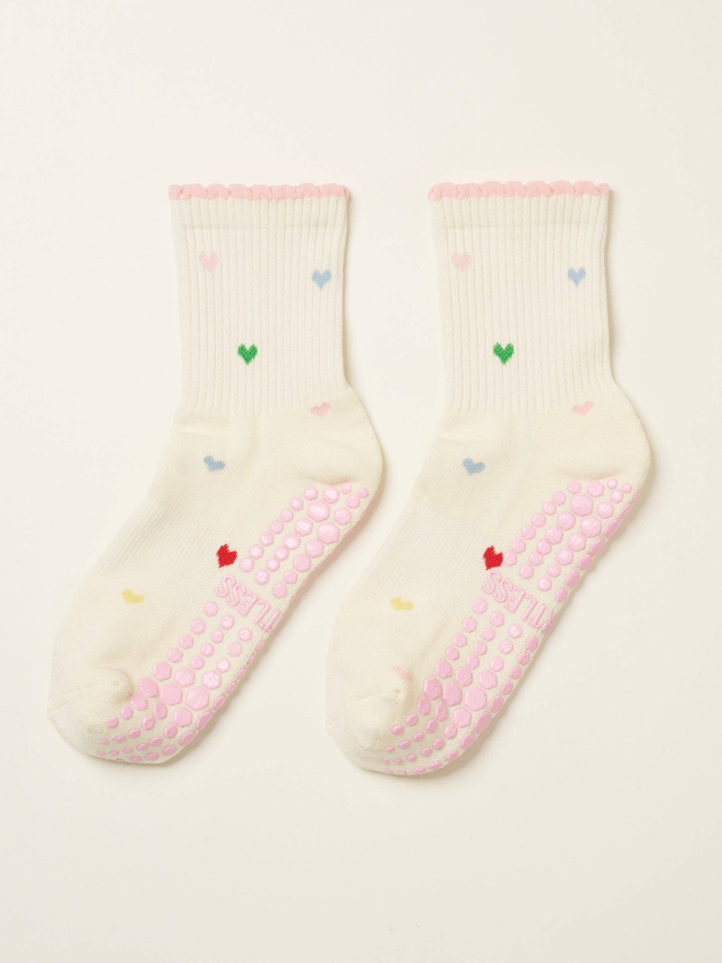 Heart Petal Grip Sock