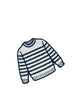 Field Trip Threads - Breton Sweater Embroidered Patch Navy Cream Stripe Preppy