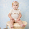 Feltman Brothers - Baby Girls Pointelle Jacquard Knit Romper: Ecru / 12M