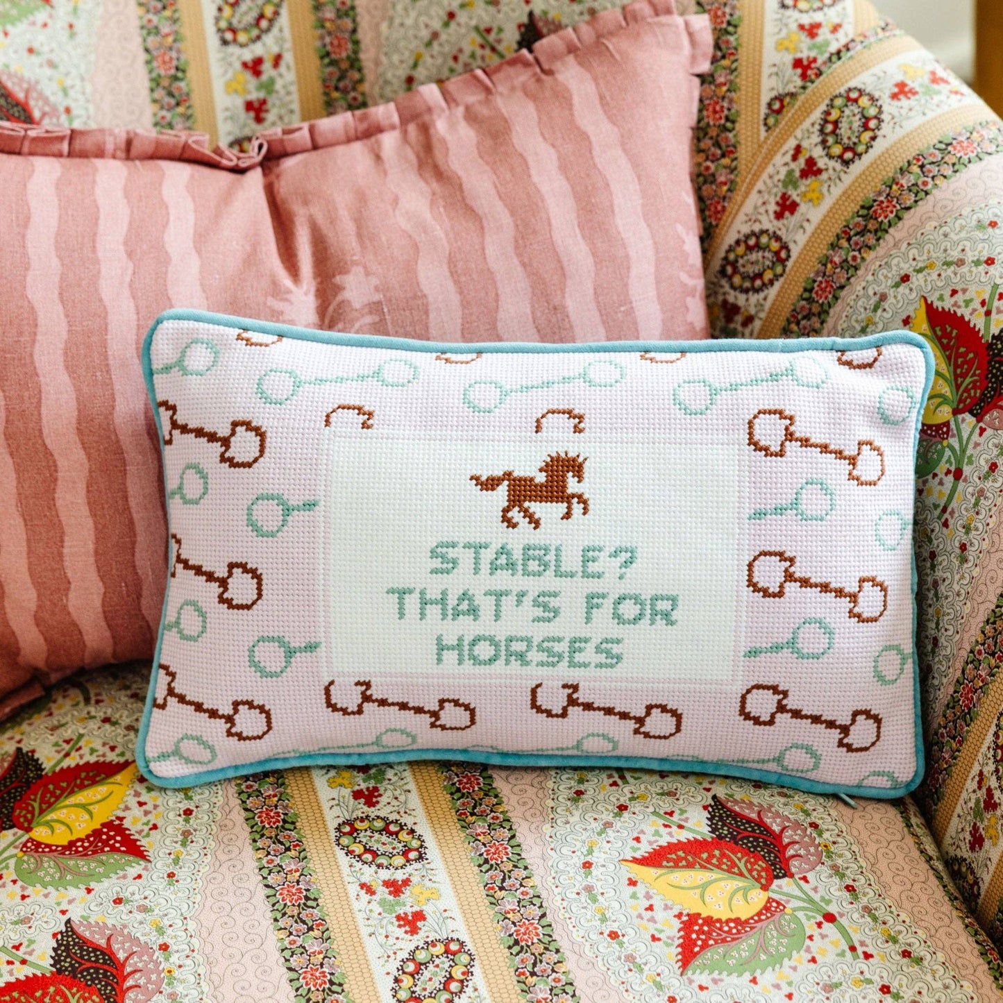 Furbish Studio - Stable Needlepoint Pillow