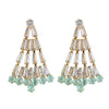 St Armands Designs of Sarasota - Crystal and Chalcedony Christmas Tree Holiday Earrings