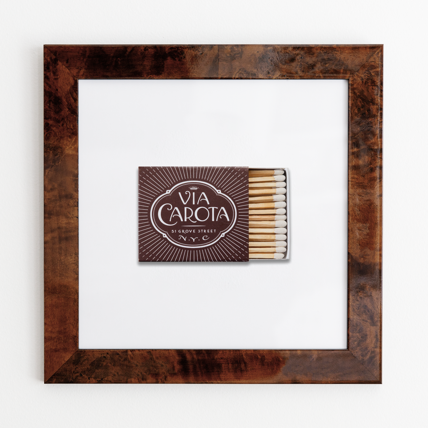 Match South - Via Carota: White Frame: $135