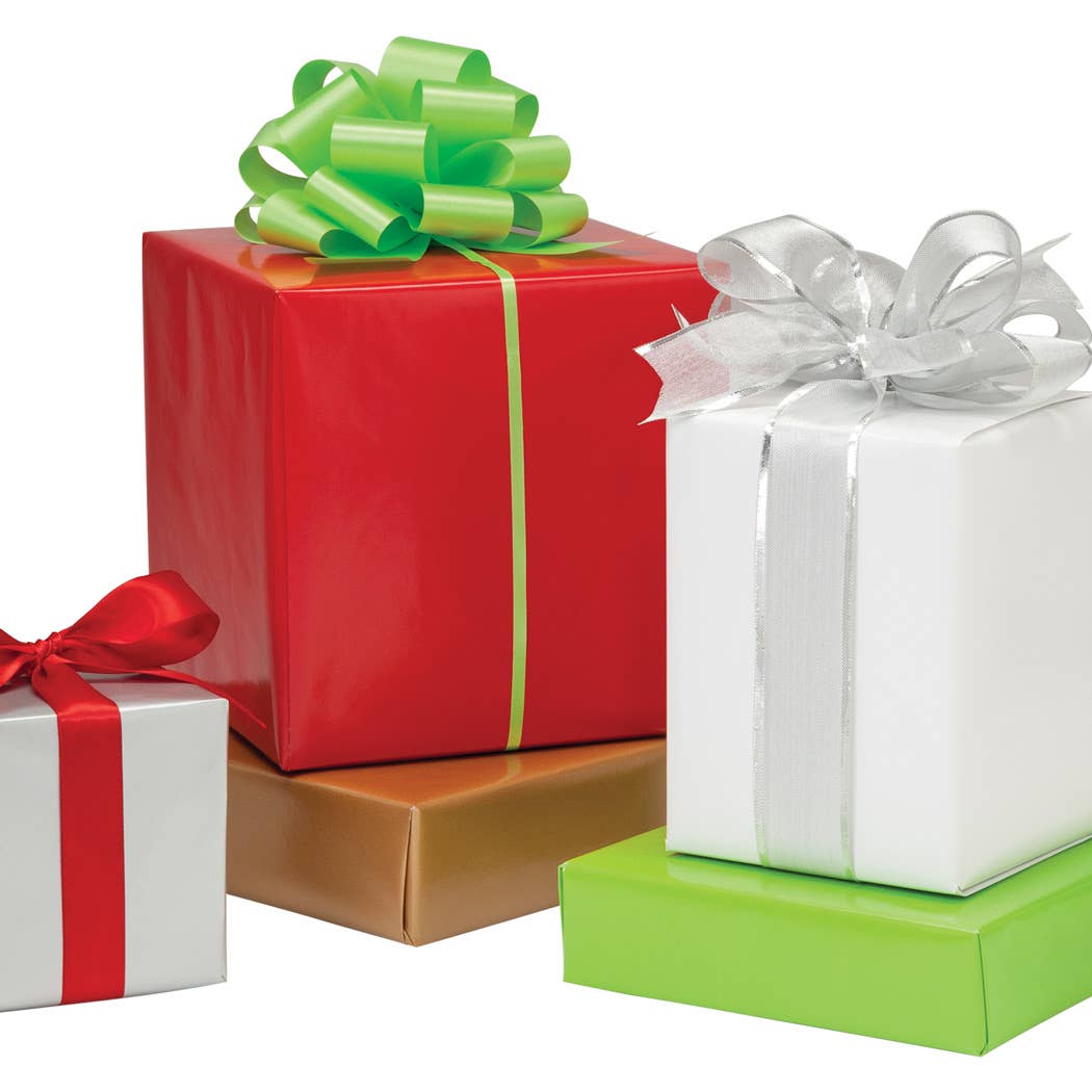Nashville Wraps - Gloss Color Bulk Gift Wrapping Paper: White Gloss / 1 Pack / 24"x417'