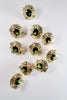 St Armands Designs of Sarasota - Olive & Canary Oval Luxe Statement Earrings