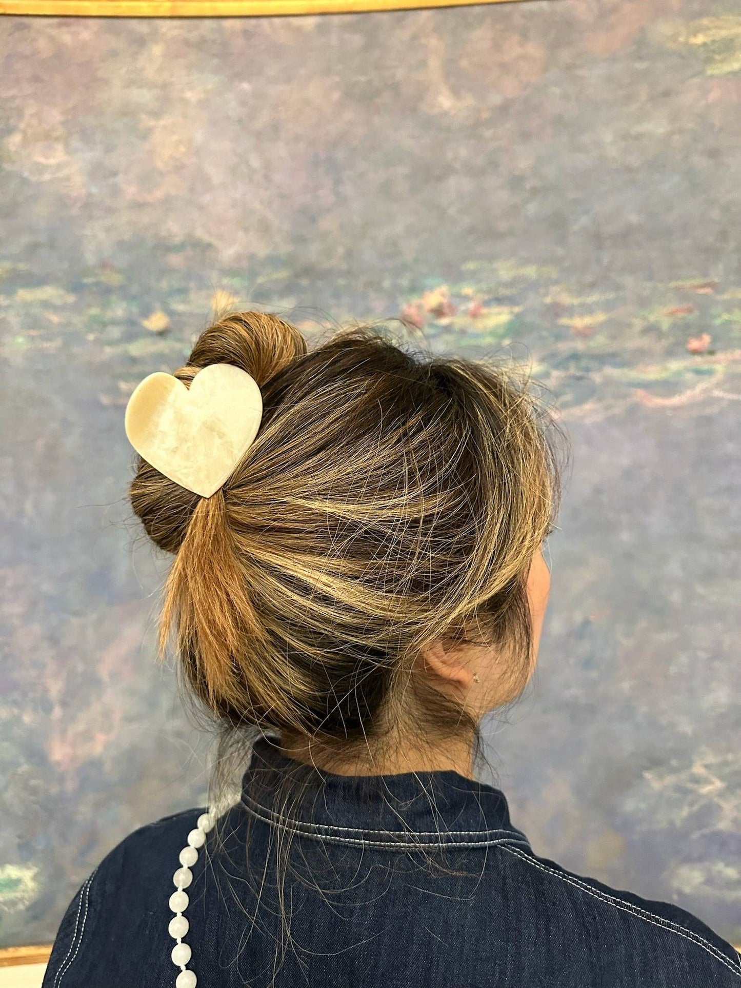 Solar Eclipse - Handmade Heart Acetate Claw Hair Clip | Eco-Friendly: Leopard