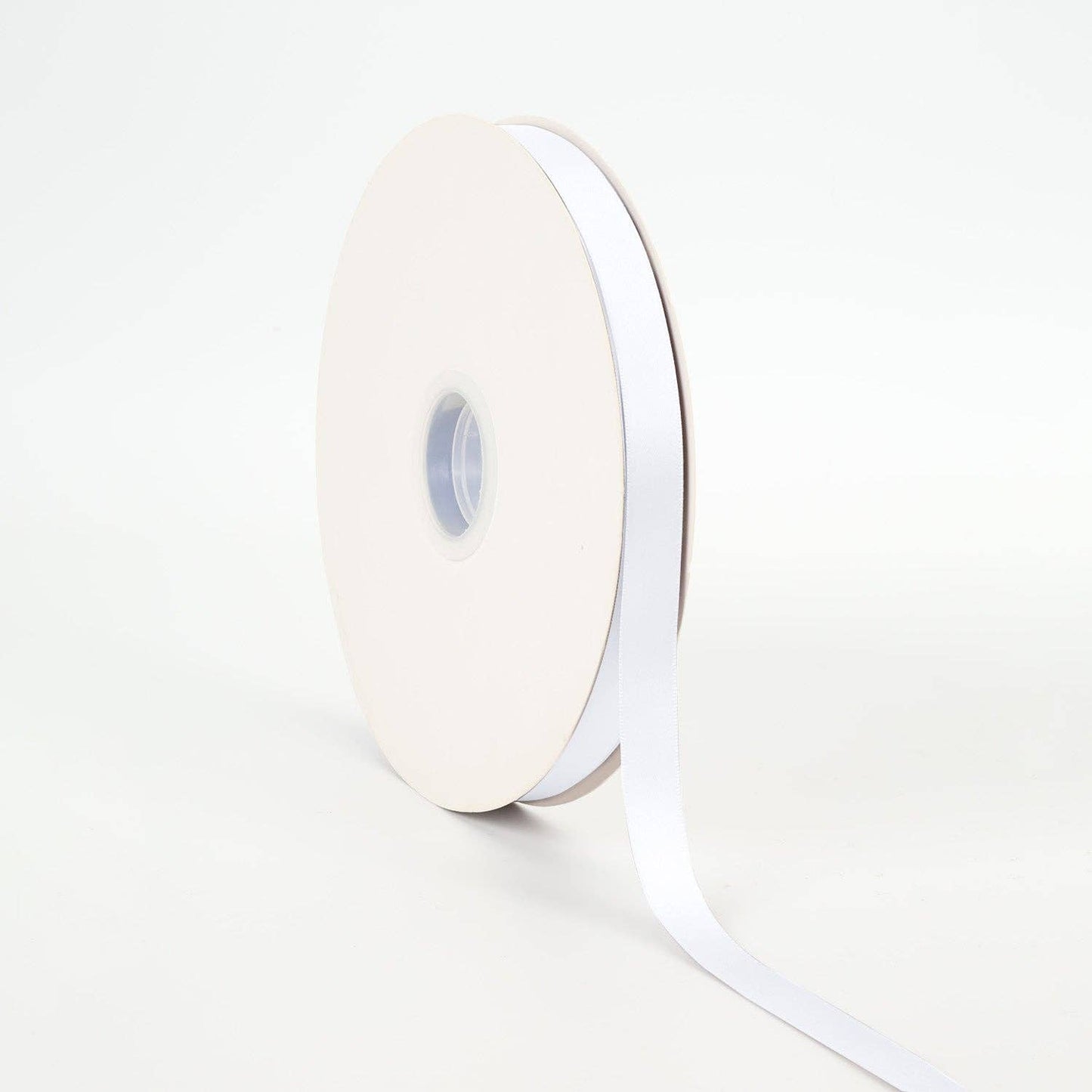 LA Ribbons Wholesale - Double Face Satin Ribbon | White (029): 5/8" - 25 Yard Roll