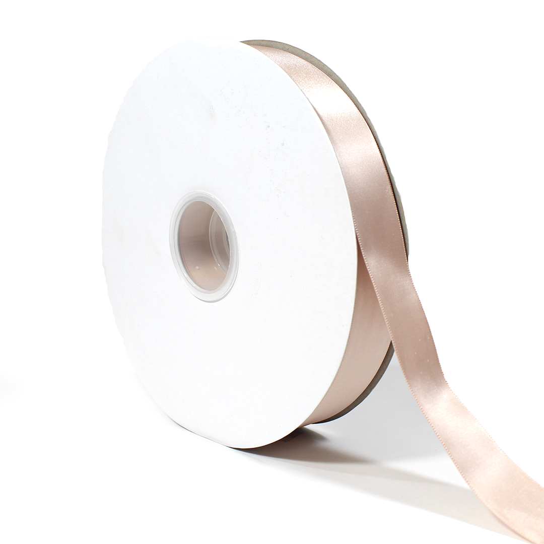 LA Ribbons Wholesale - 1" Double Face Satin Ribbon | Vanilla (813) | 100 Yard Roll