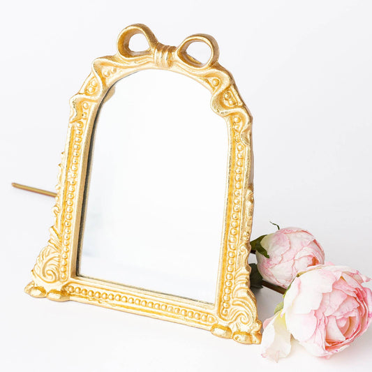 8 Oak Lane - Gold Ribbon Table Mirror