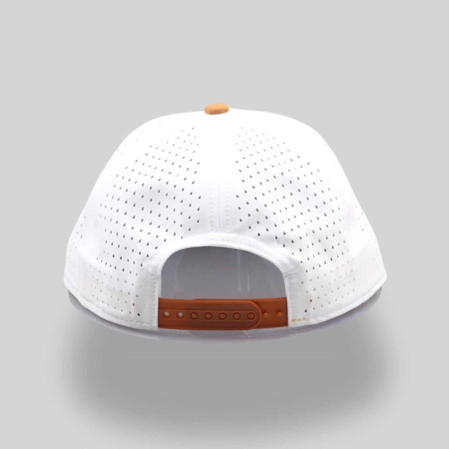 Blank Rope Hats - Perforated Structured White-Maroon / White-Maroon Rope