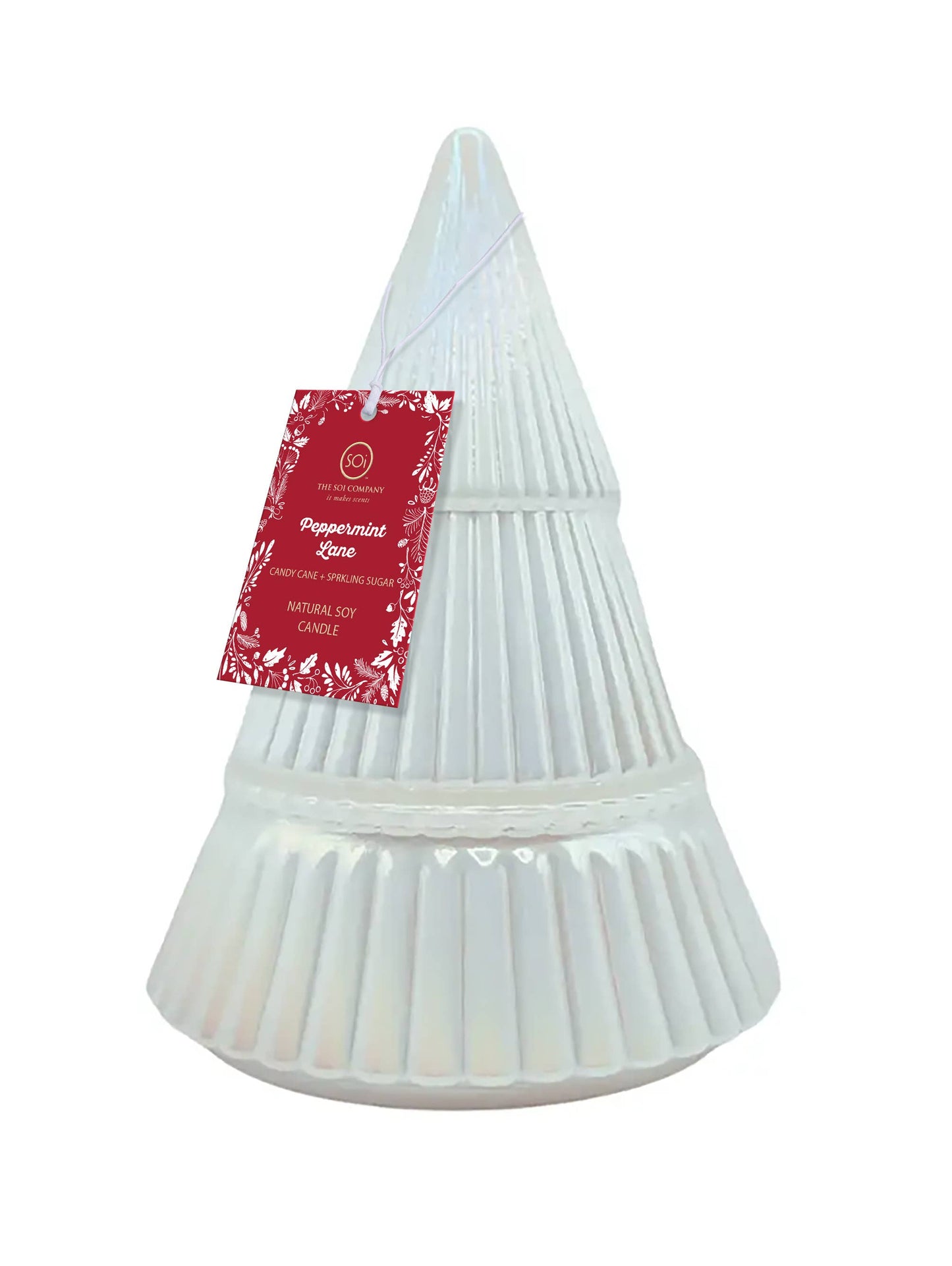 The SOi Company - White Tree 9oz Glass Tree  Peppermint Twist