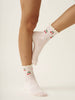 Effortless Club - 🍒 Cherry Ruffle Grip Sock [Baby Pink], Pilates Socks