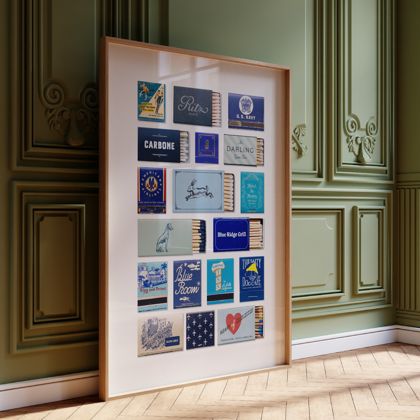 Match South - Blue Collage Poster: 11 x 17 Print Only: $66