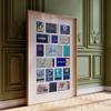 Match South - Blue Collage Poster: 11 x 17 Print Only: $66