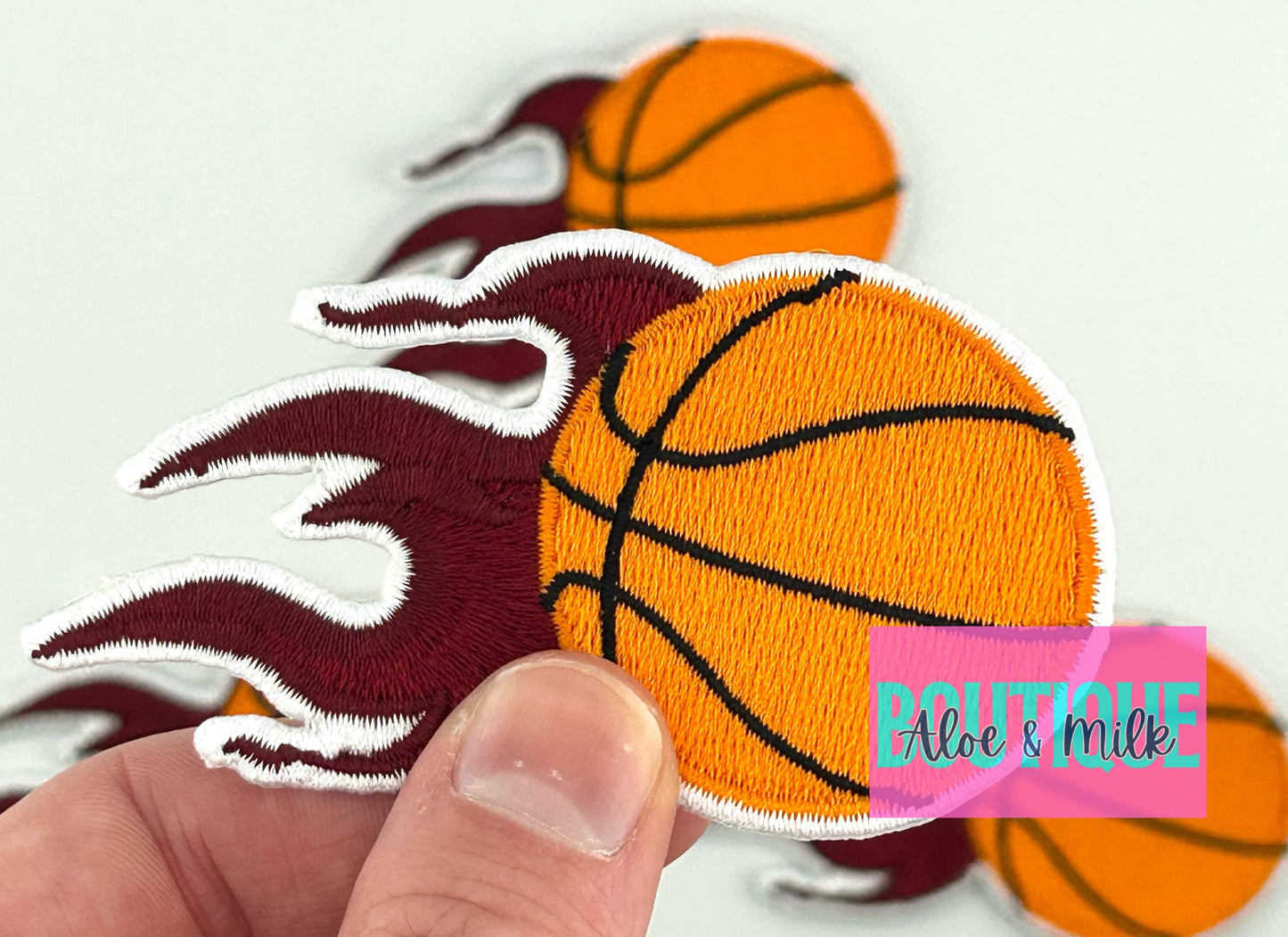 Aloe and Milk Boutique - Basketball Patch, Sports Patch, Game Day Patches: Red
