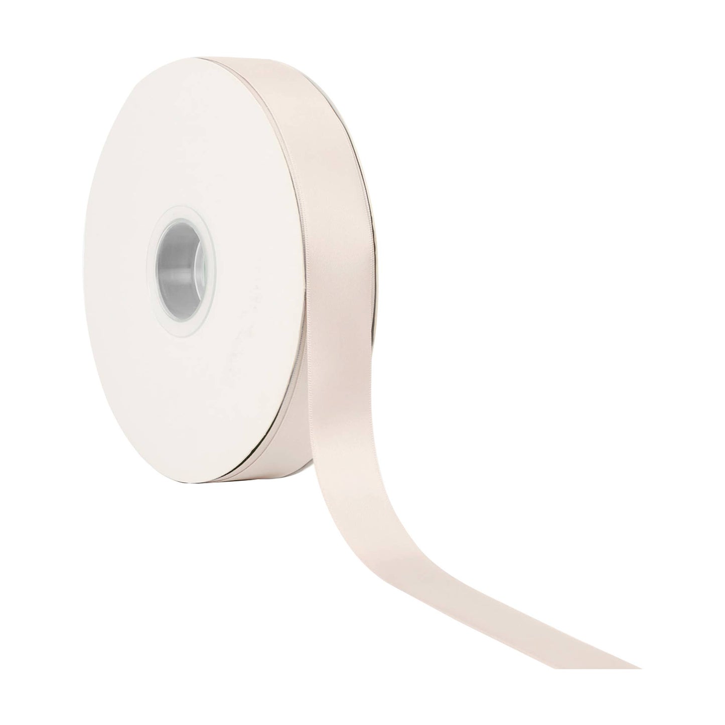 LA Ribbons Wholesale - 1" Double Face Satin Ribbon | Vanilla (813) | 100 Yard Roll