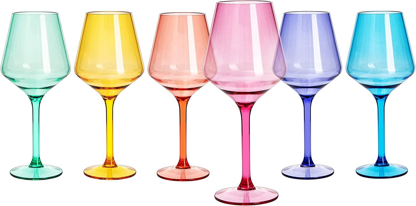 Bright Acrylic Wine Glasses