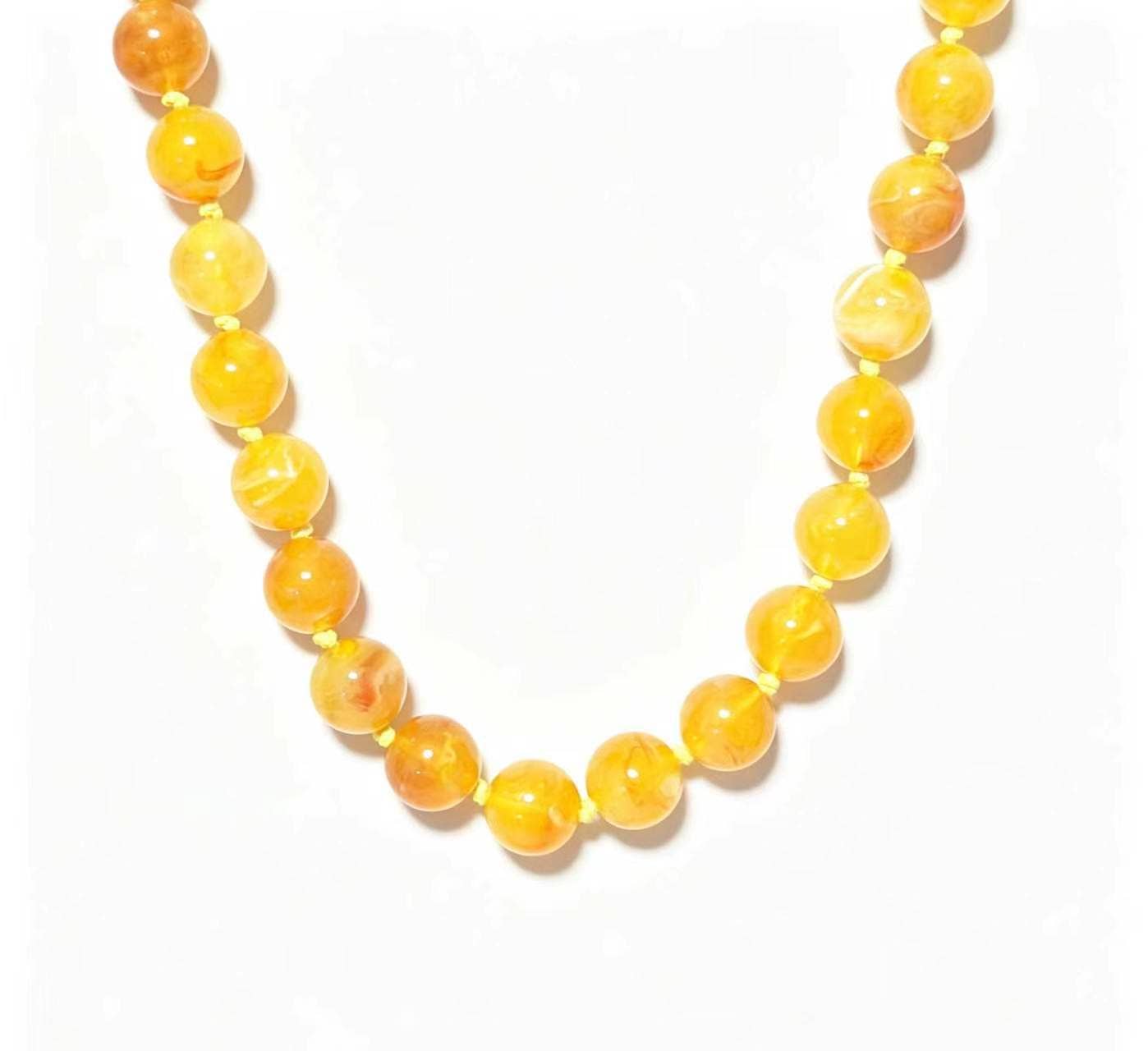 Savvy Bling - Marble Beaded Statement Necklace: Blush Glow