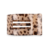 TELETIES - Flat Rectangle Hair Clip | Medium | Blonde Tortoise