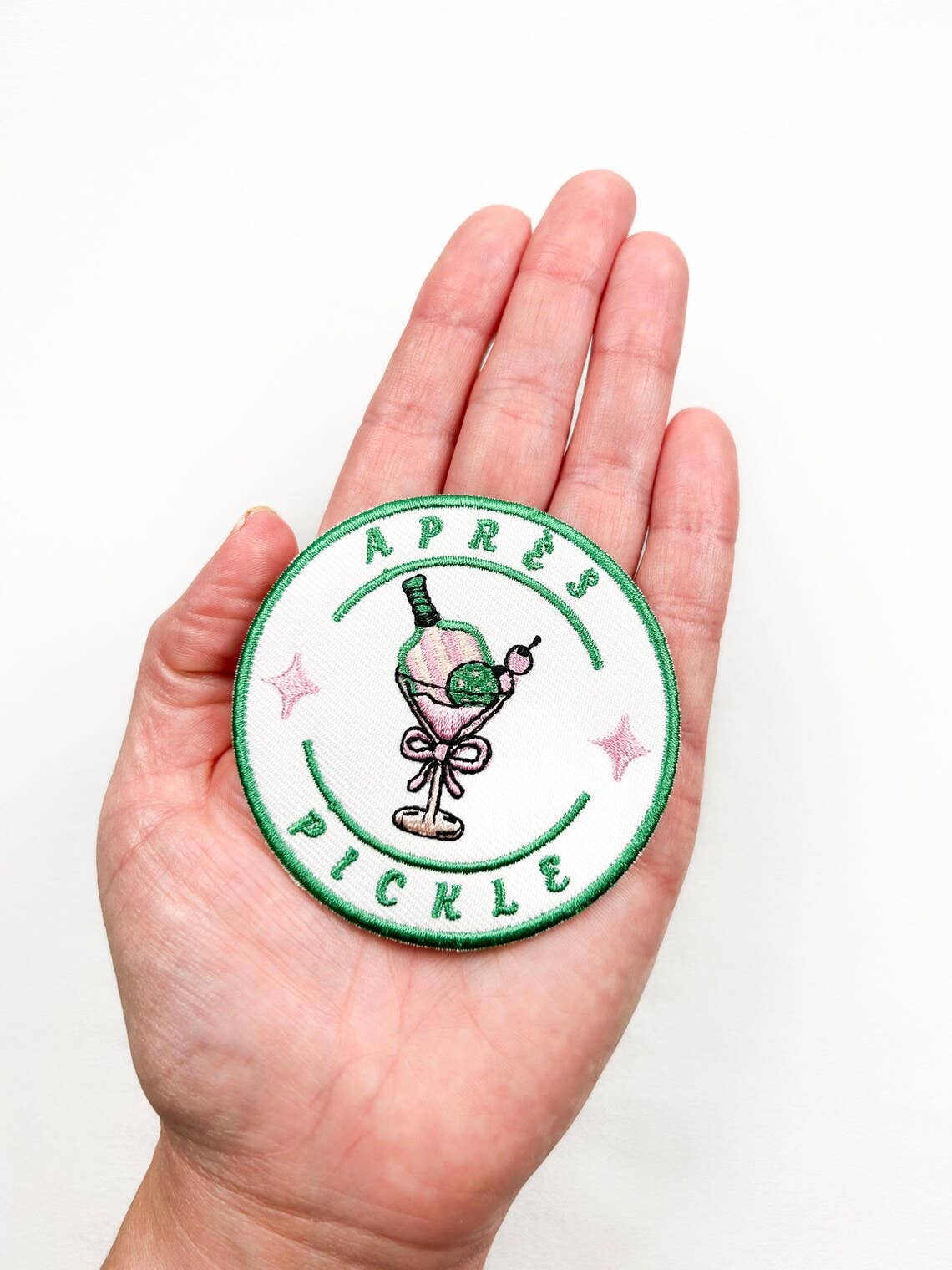 Field Trip Threads - Apres Pickle Embroidered Iron On Patch for Pickleball