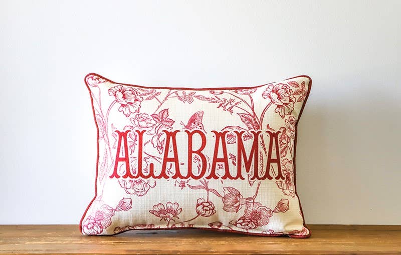 Little Birdie Home - Alabama Toile Piped Pillow
