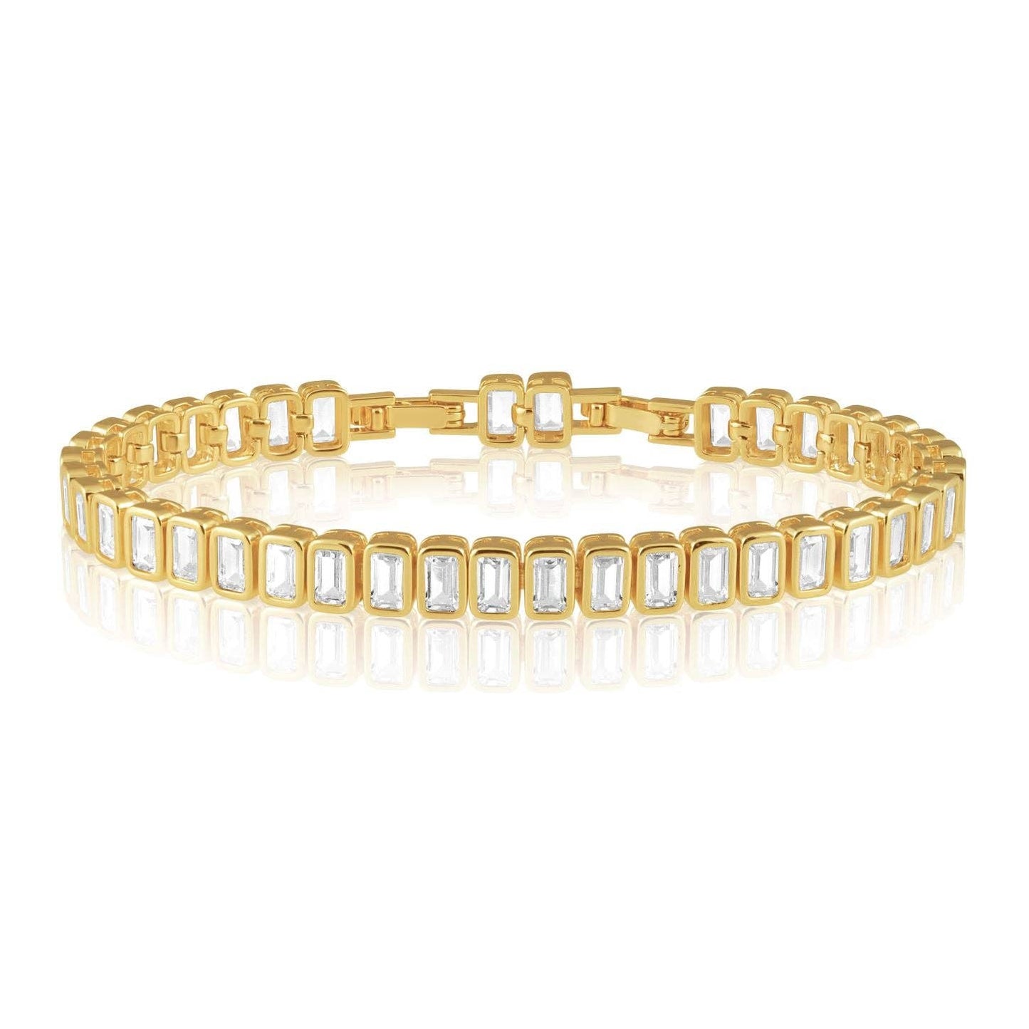 Sahira Jewelry Design - Ella Tennis Bracelet: Gold / 7.5
