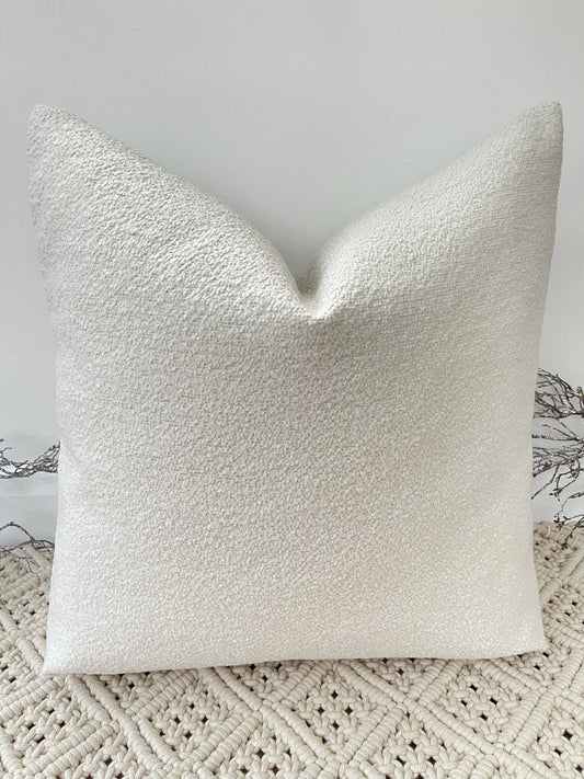 The Couture Cushion - The Luxury White Cream Boucle Cushion