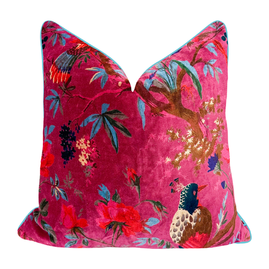 Laura Park Designs - Magenta 20x20 Rajmahal Velvet Pillow