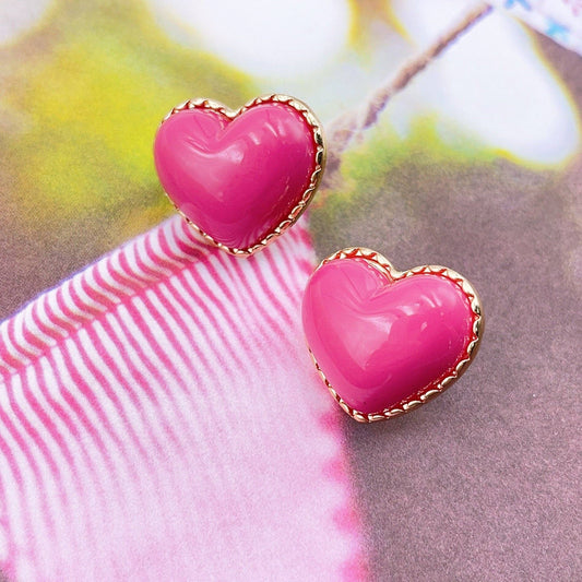 Treasure Jewels Inc. - Pink heart stud