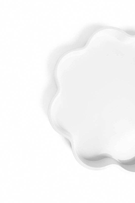 Lacquered "Bloom" Tray by Pastel Proper: Medium-Cloud