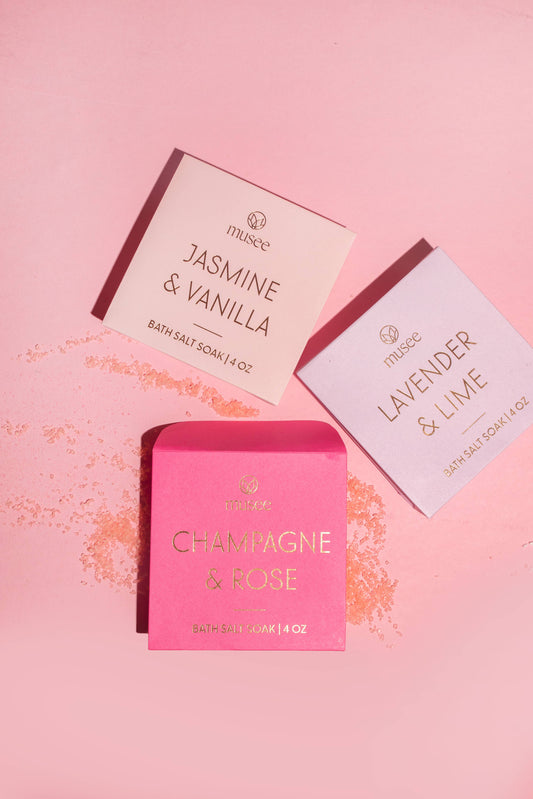 Musee Bath - Champagne and Rose Mini Bath Salts