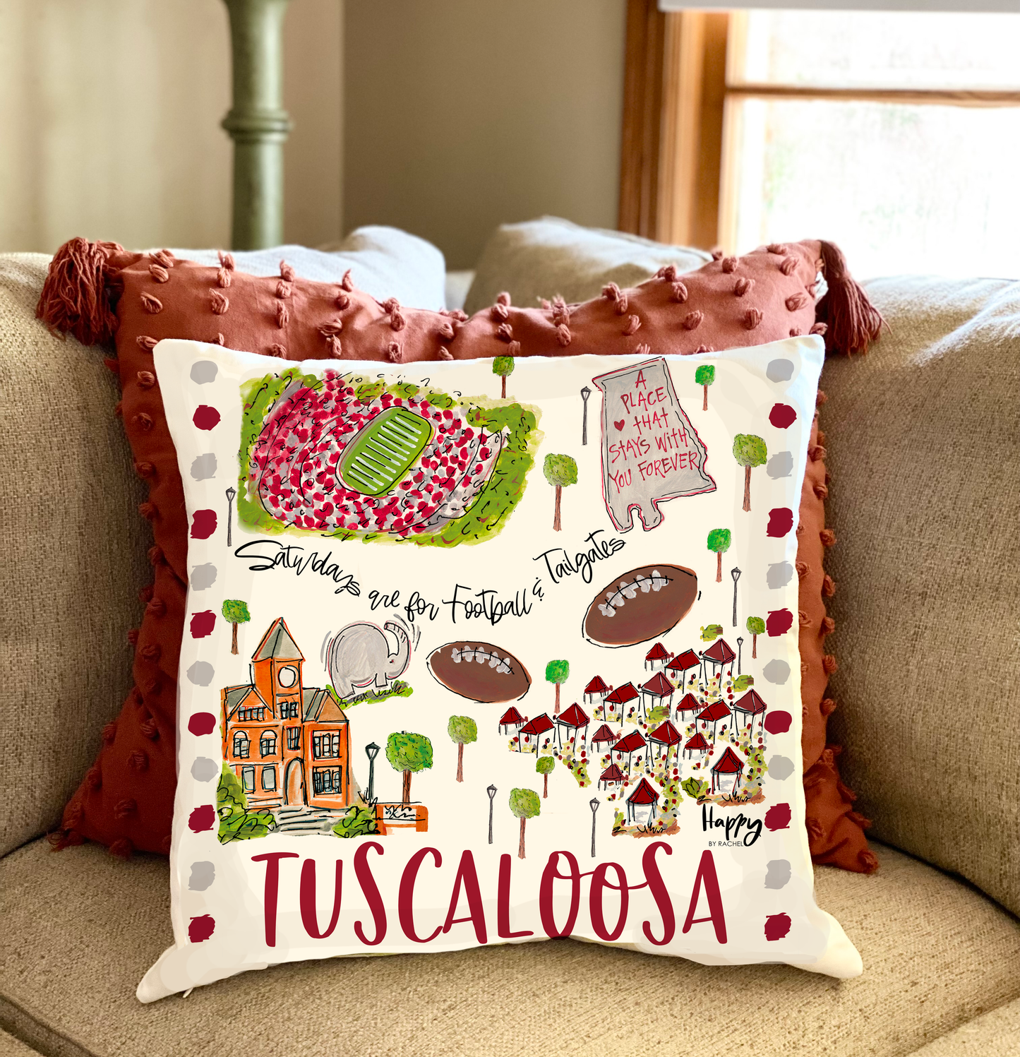 Tuscaloosa Double Sided Pillow