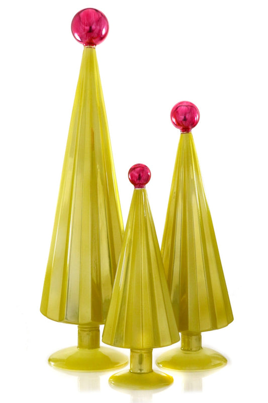 Pleated Tree - Lime & Fuchsia