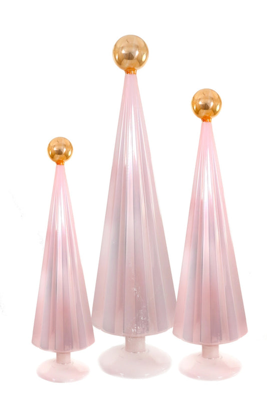 Pleated Tree - Light Pink & Gold