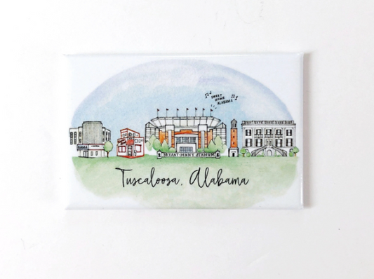 Tuscaloosa Watercolor Magnet