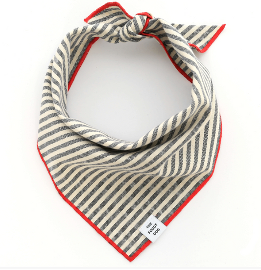 Charcoal Stripe Bandana